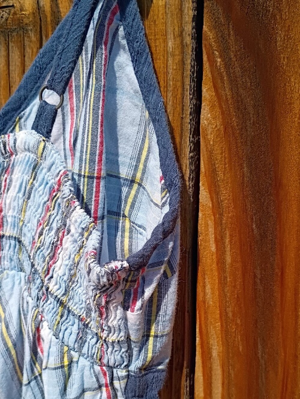 Billabong Spaghetti Strap Light Blue Multicolor Striped Summer Dress Beach Surf - Picture 7 of 13